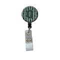 Carolines Treasures Letter O Football Green and White Retractable Badge Reel CJ1071-OBR